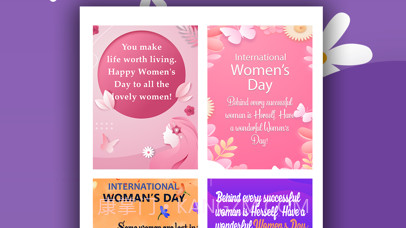 妇女节电子贺卡和问候v1.8截图
