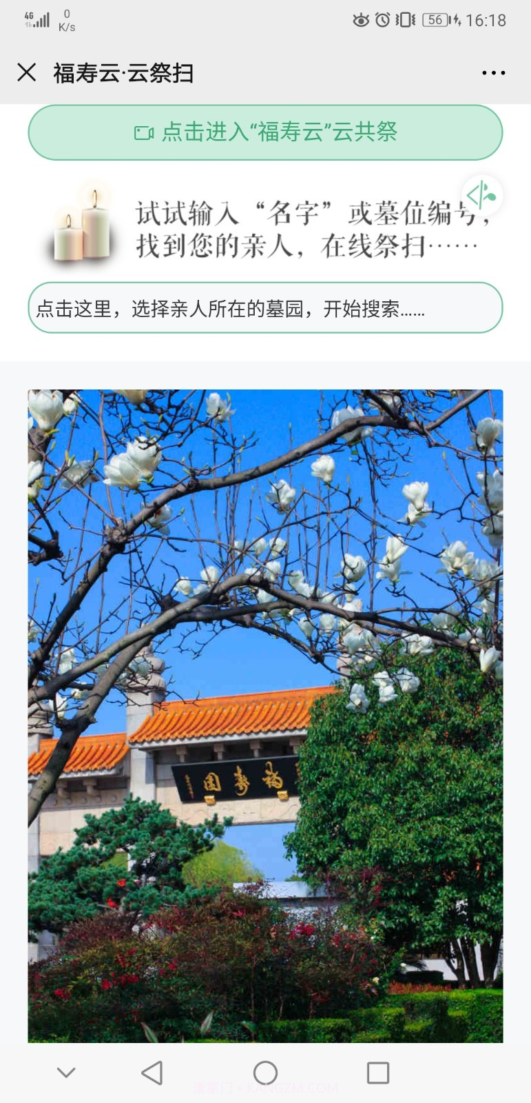 上海福寿园云祭扫截图4 上海福寿园云祭扫截图4