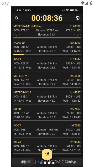 look4sat卫星追踪截图1