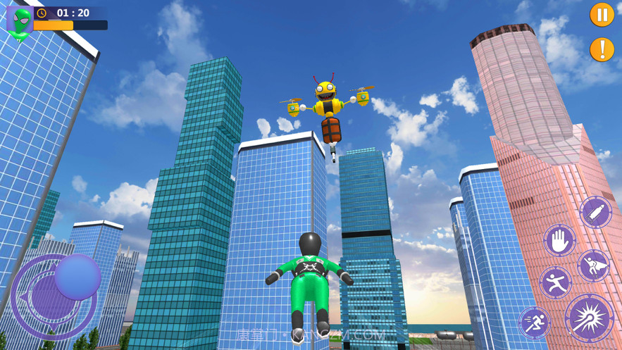 火柴人大作战绳索英雄截图1 火柴人大作战绳索英雄截图1