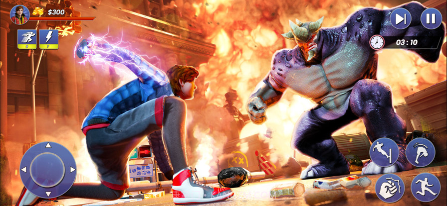 飞行绳索超级英雄战斗机2个截图2