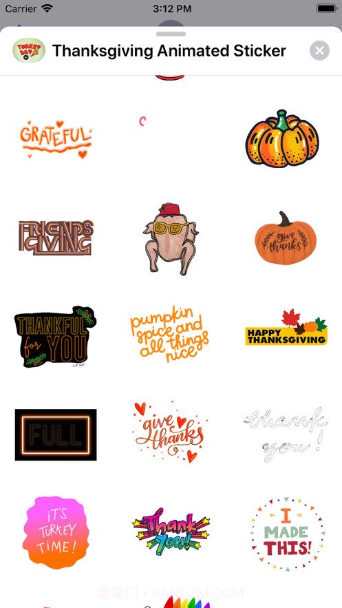 ThanksgivingAnimatedSticker截图3