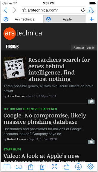 超强浏览器iCab Mobile截图1 超强浏览器iCab Mobile截图1