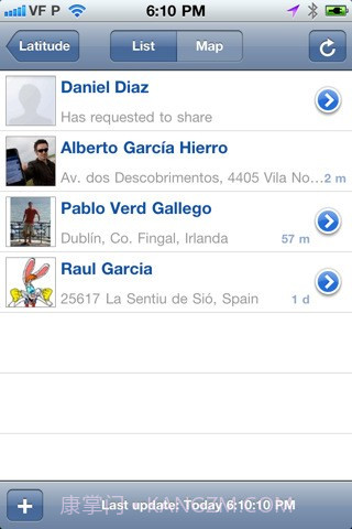 谷歌纵横Google Latitude截图2
