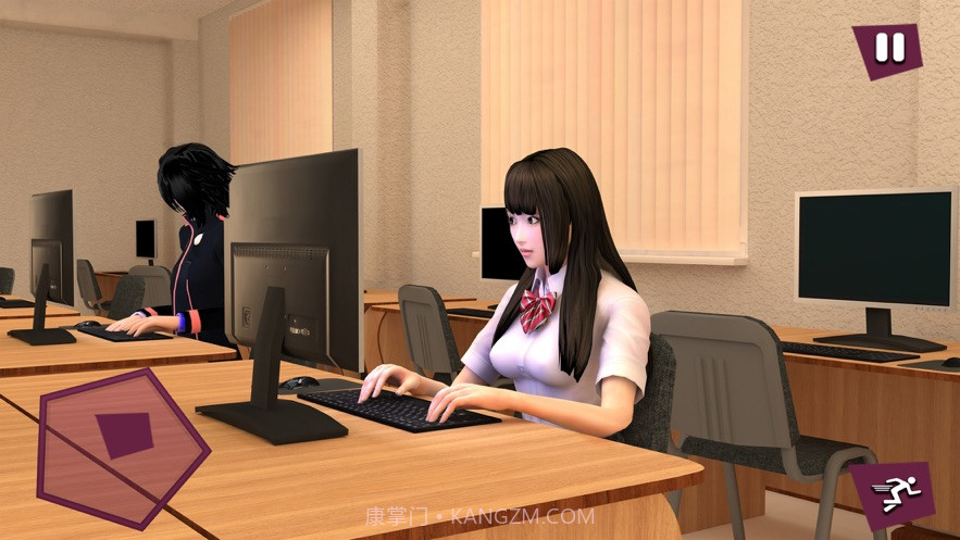 动漫学校的女孩生活模拟器3D中文版截图1