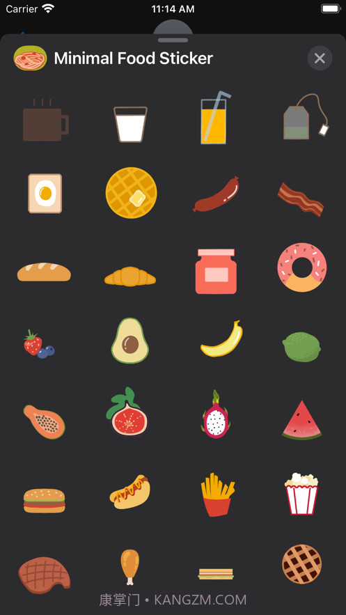 MinimalFoodStickers截图3 MinimalFoodStickers截图3