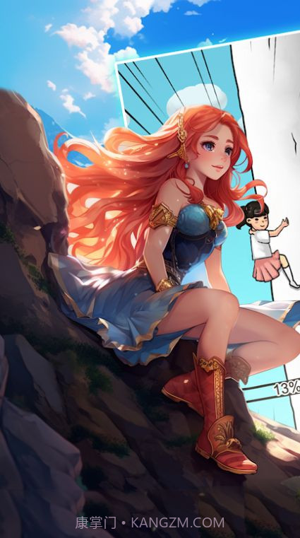 攀岩上升的女孩截图2