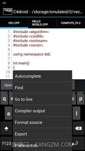C++编译器 C4droid (C/C++ compiler)截图4 C++编译器 C4droid (C/C++ compiler)截图4