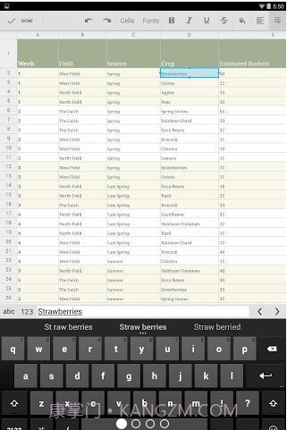 Google表格:Google Sheets截图1