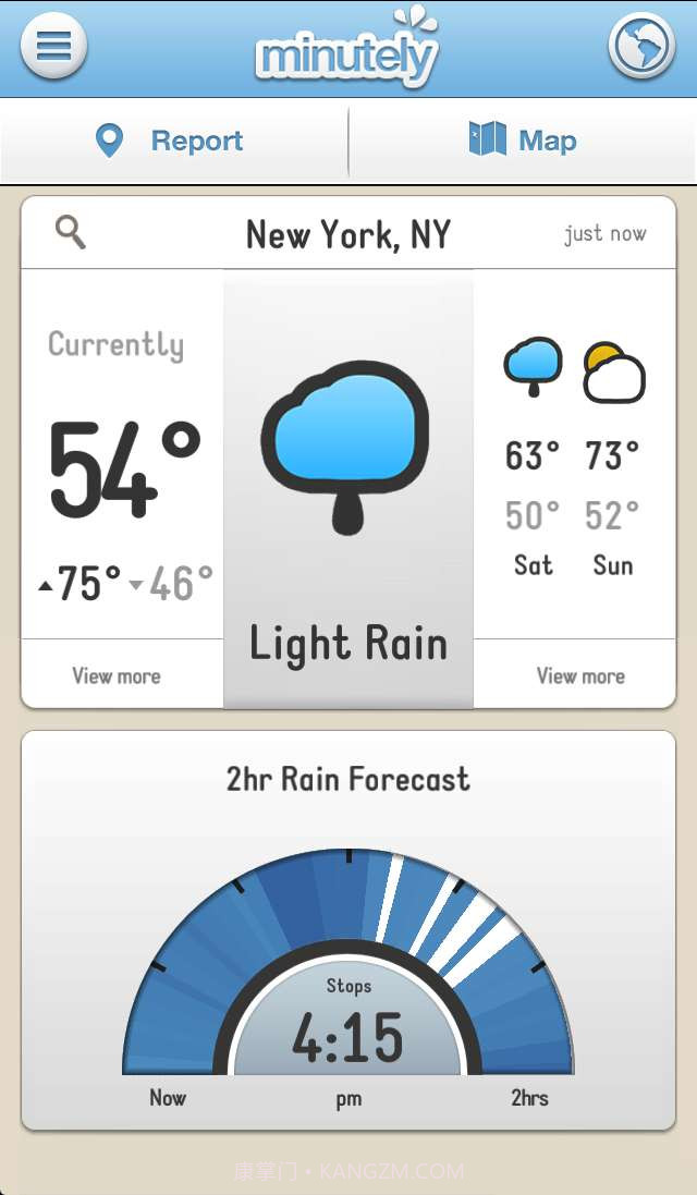 Minutely天气截图2
