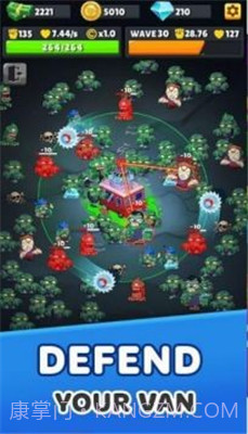 僵尸汽车塔防截图2