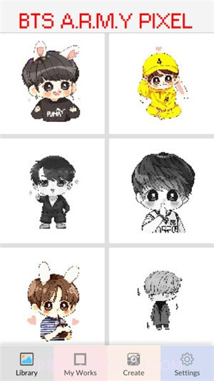 BTS像素涂色截图1