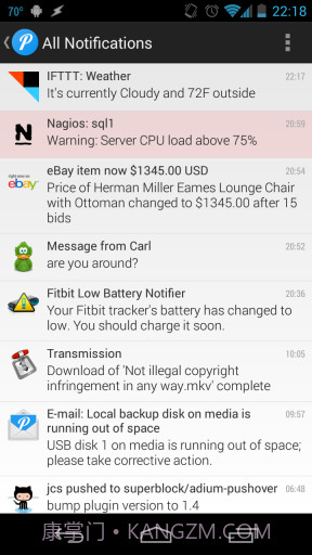 推送通知 Pushover截图1
