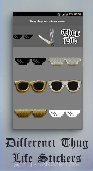 戴墨镜叼烟特效app截图2