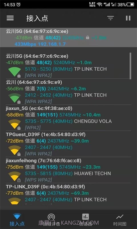 云川WiFi分析仪截图1 云川WiFi分析仪截图1