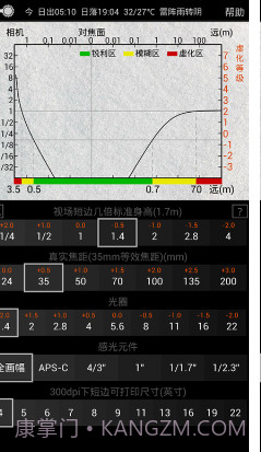 景深计算器截图1