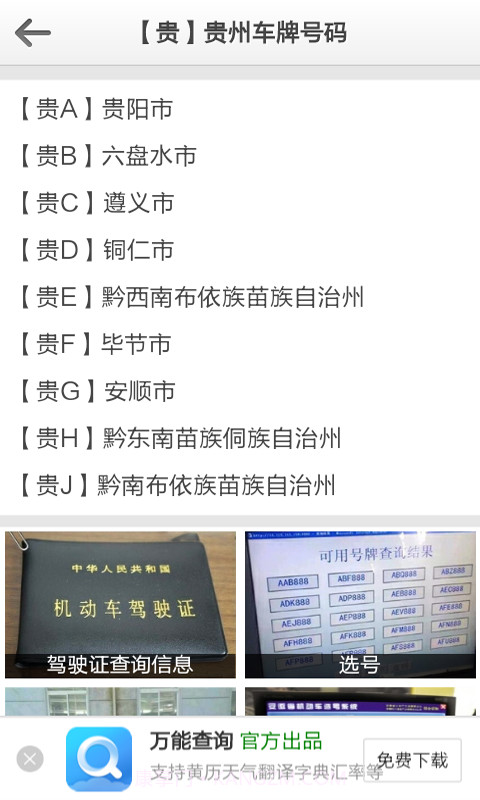 车牌号查询截图2