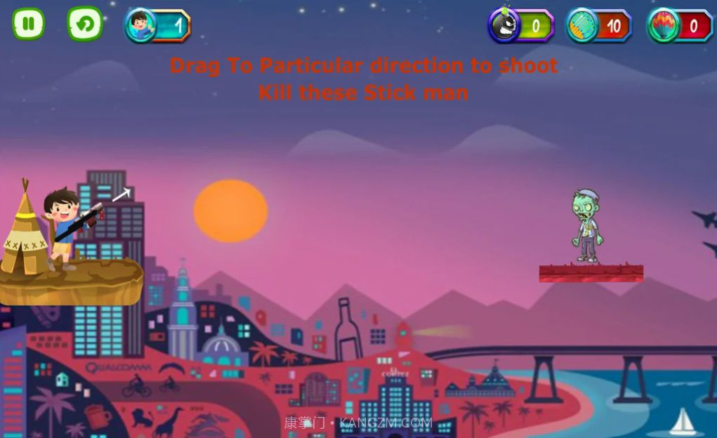 勇敢的弓箭手射僵尸游戏截图2