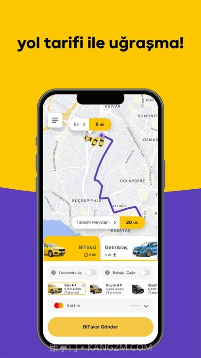 土耳其bitaksi打车截图2 土耳其bitaksi打车截图2