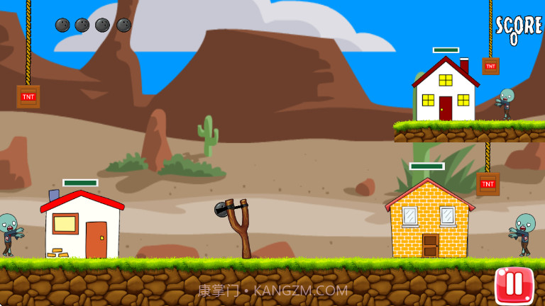 弹弓僵尸战争Angry zombies免广告版截图3