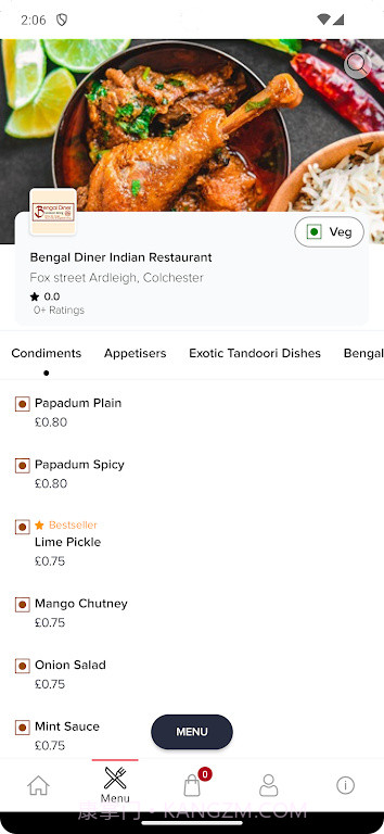 孟加拉食客印度餐厅截图2